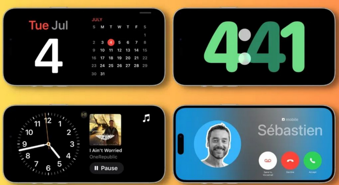 老街街道苹果手机维修分享iOS17横屏充电待机显示有什么好处 